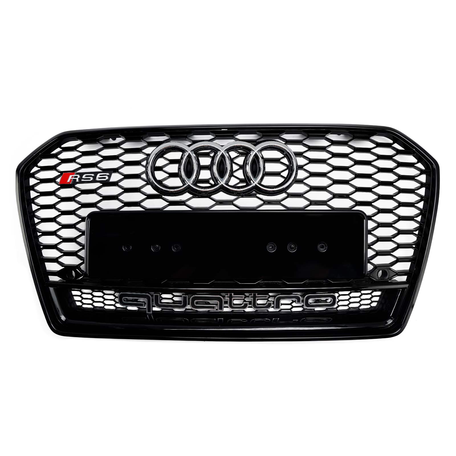 2016-2018 Audi A6 S6 C7 C7PA RS6 Stijl Honingraat Mesh Voorgrill Grille Zwart