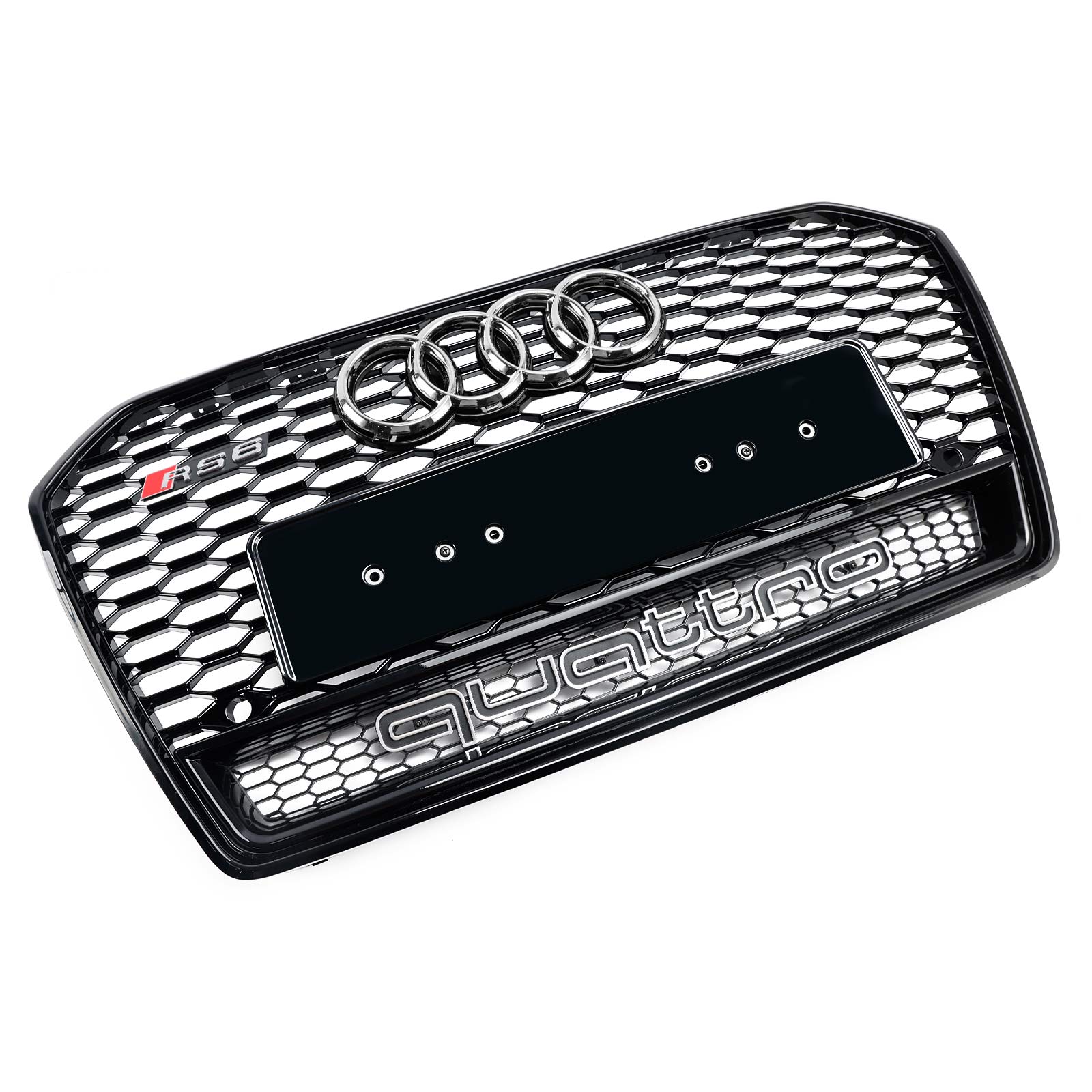 2016-2018 Audi A6 S6 C7 C7PA RS6 Stijl Honingraat Mesh Voorgrill Grille Zwart