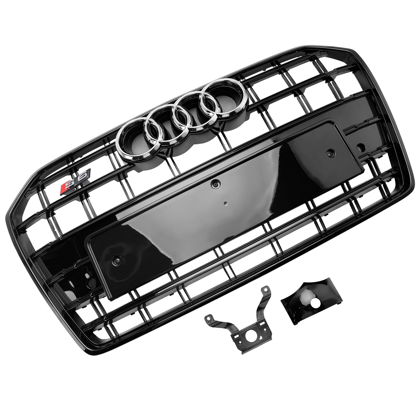 2016-2018 Audi A6 S6 C7 S6 Style Front Bumper Grille Grill Black