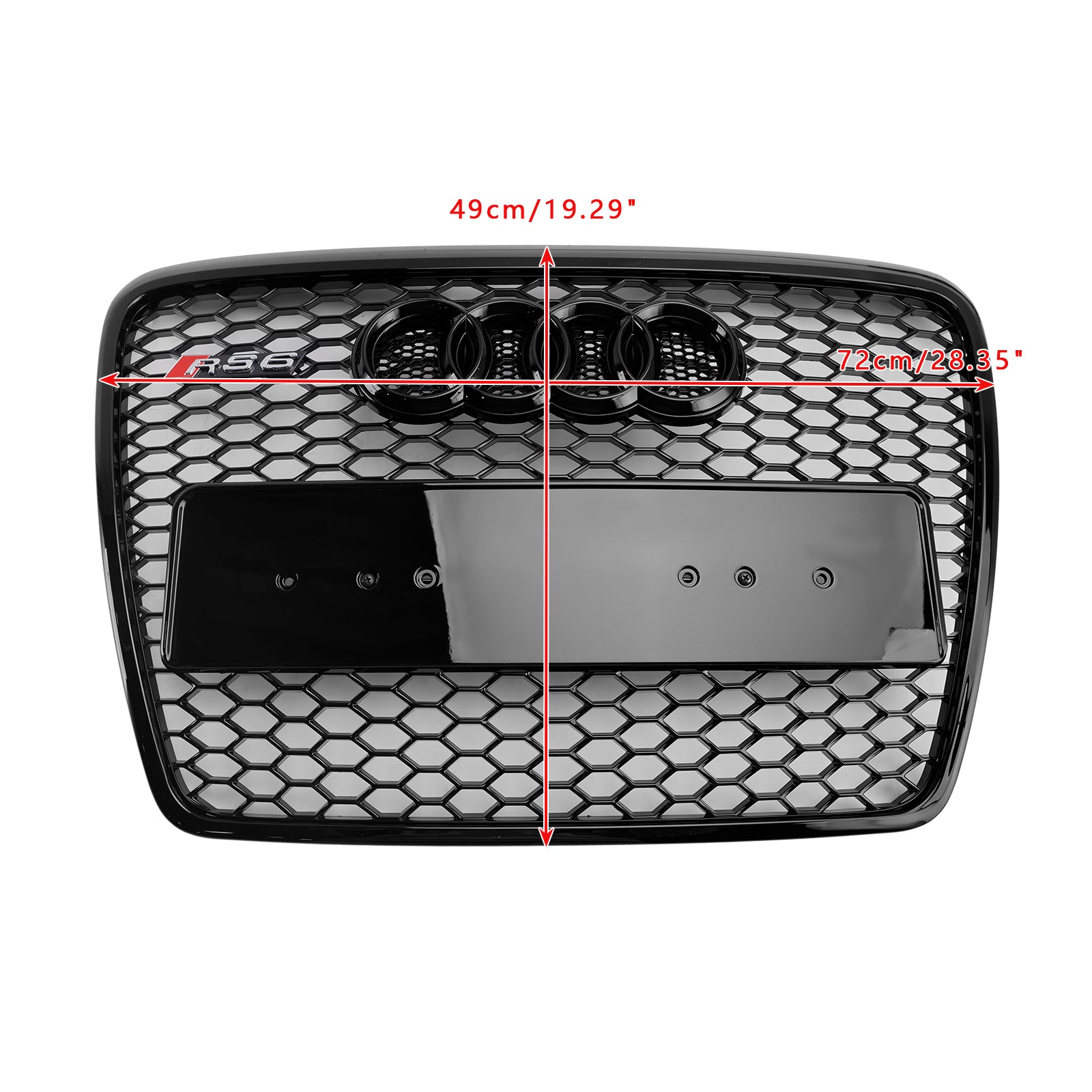 2008-2011 Audi A6 C6 Facelift Black Front Honeycomb Bruper Grill Grill