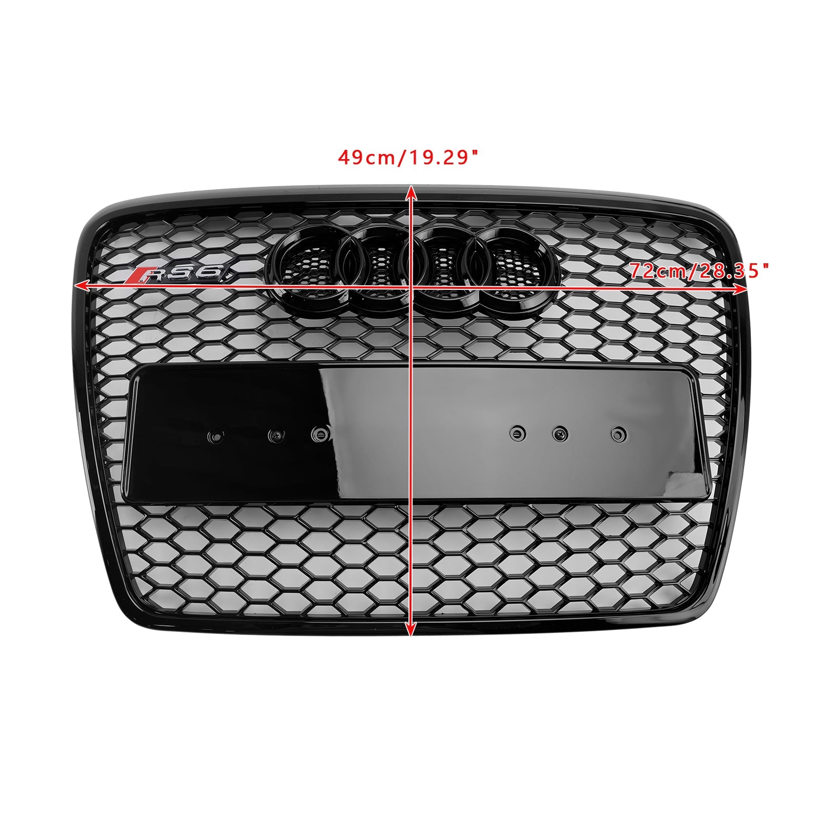 2008 2009 2010 2011 Audi A6 C6 Facelift Zwart Honingraat Bumper Grill Grille