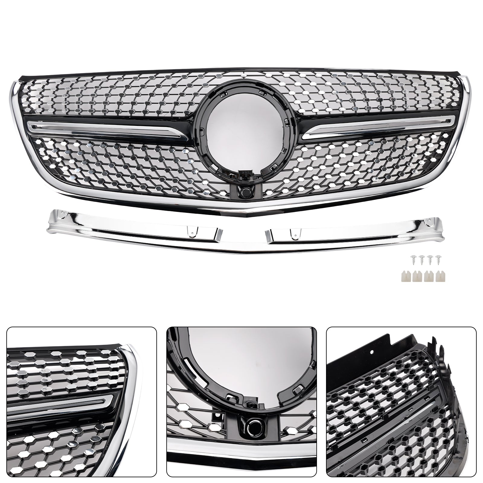 Mercedes Vito 2014-2023 W447 Chromen voorbumpergrille Diamond