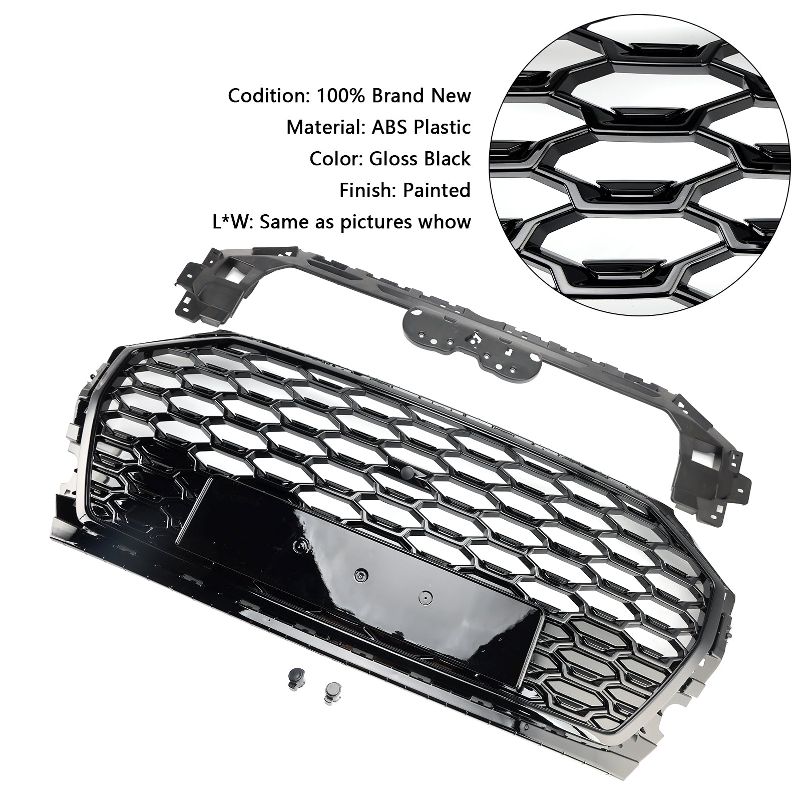 2021-2025 Audi Q5 SQ5 RSQ5 Style Front Honeycomb Mesh Grill Grill