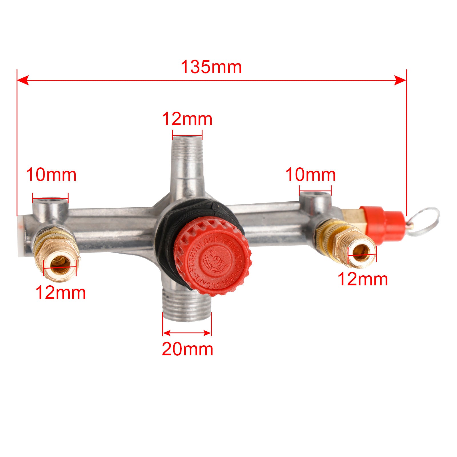 Luchtcompressor Drukregelschakelaar Klepspruitstuk Regulator Gauge Fit Onderdeel