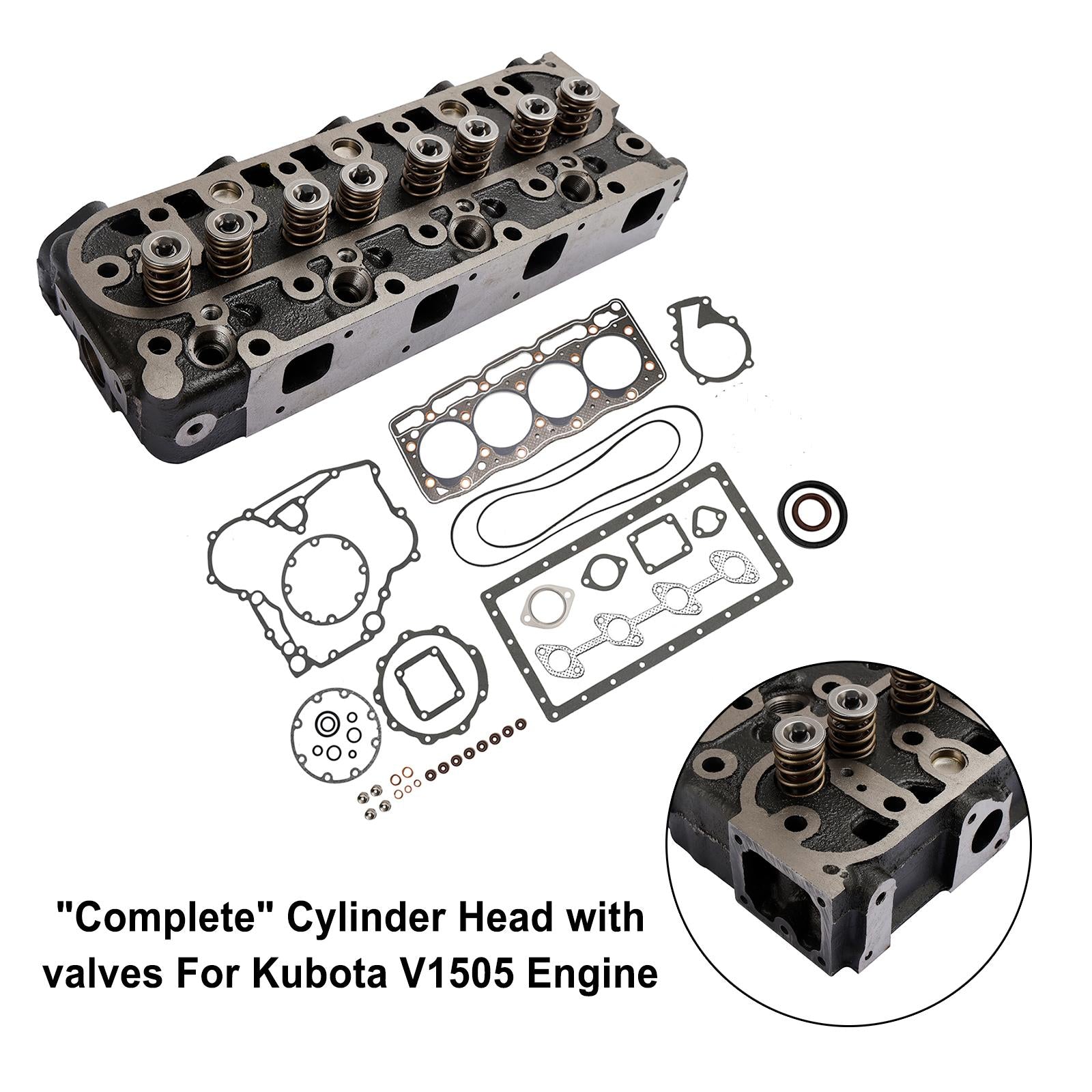 Kit complet de culasse + joint pour Kubota V1505 V1505D 1G091-03044