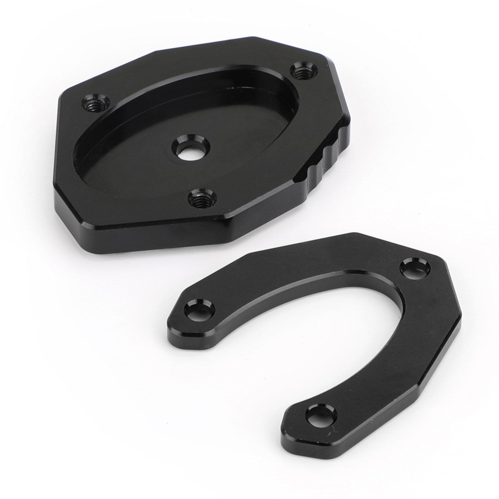 Kickstand Side Stand Plate Extension Pad For KAWASAKI Z650 Z1000SX 17-19 Black