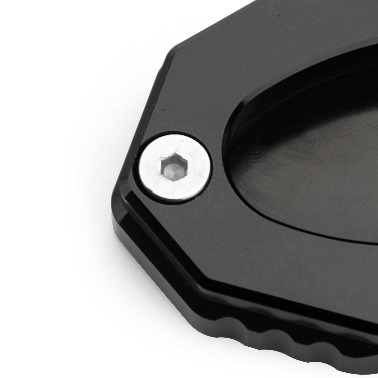 Kickstand Side Stand Plate Extension Pad For KAWASAKI Z650 Z1000SX 17-19 Black