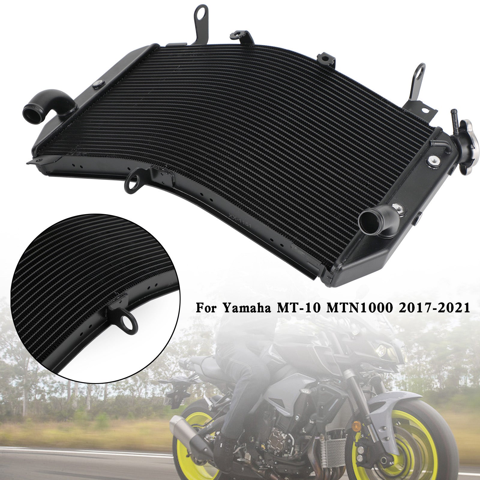 Refroidisseur de radiateur pour Yamaha FZ10 MT-10 MTN1000 2016 – 2021