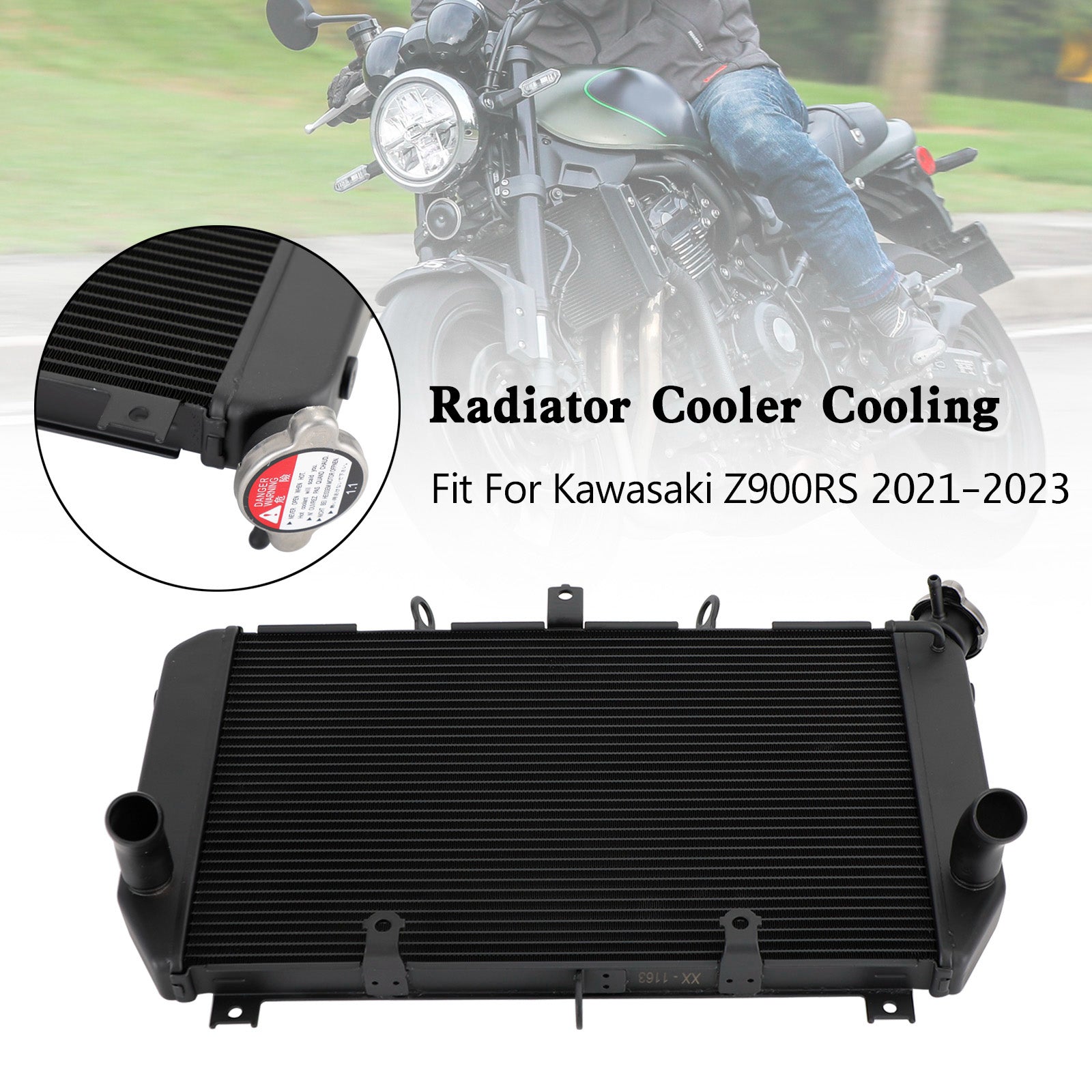 Kawasaki Z900RS 2021-2023 Refroidisseur de radiateur en aluminium pour moto