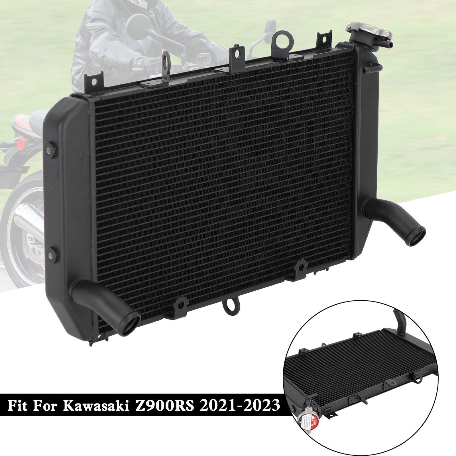 Kawasaki Z900RS 2021-2023 Refroidisseur de radiateur en aluminium pour moto