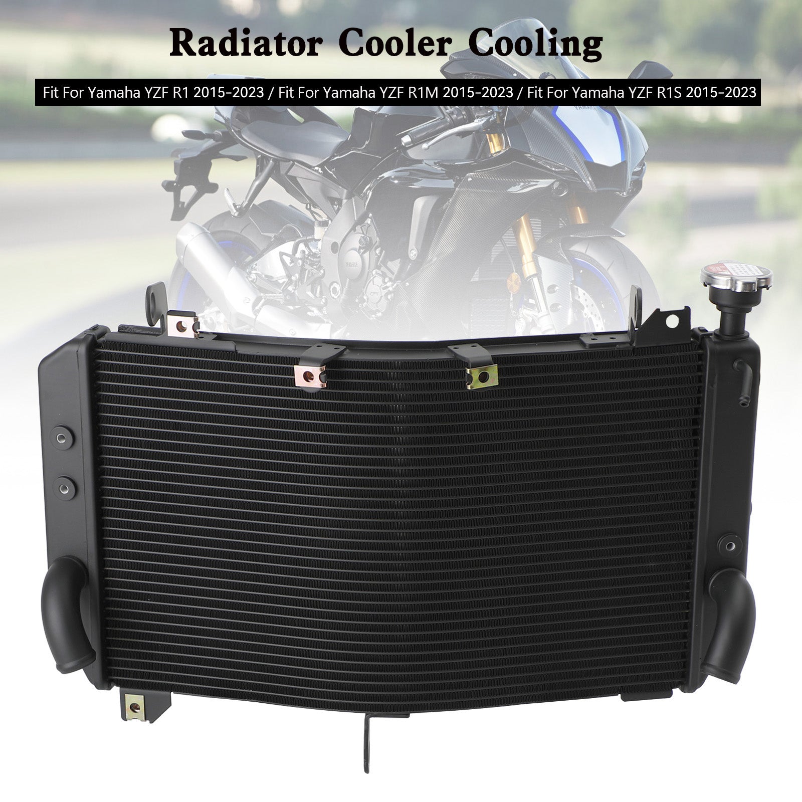 Aluminium Engine Radiator Cooler Cooling For Yamaha YZF R1 R1M R1S 2015-2023