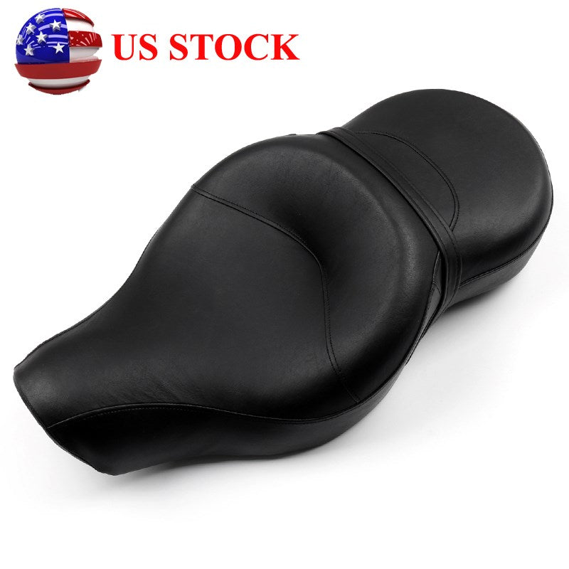 For 2-up XL1200N Sportster Seat Driver&Passenger XL883N Leather 2004-2018 Black