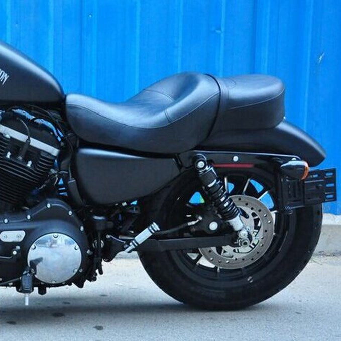 Voor 2-up XL1200N Sportster-stoel Bestuurder en passagier XL883N Leer 2004-2018 Zwart