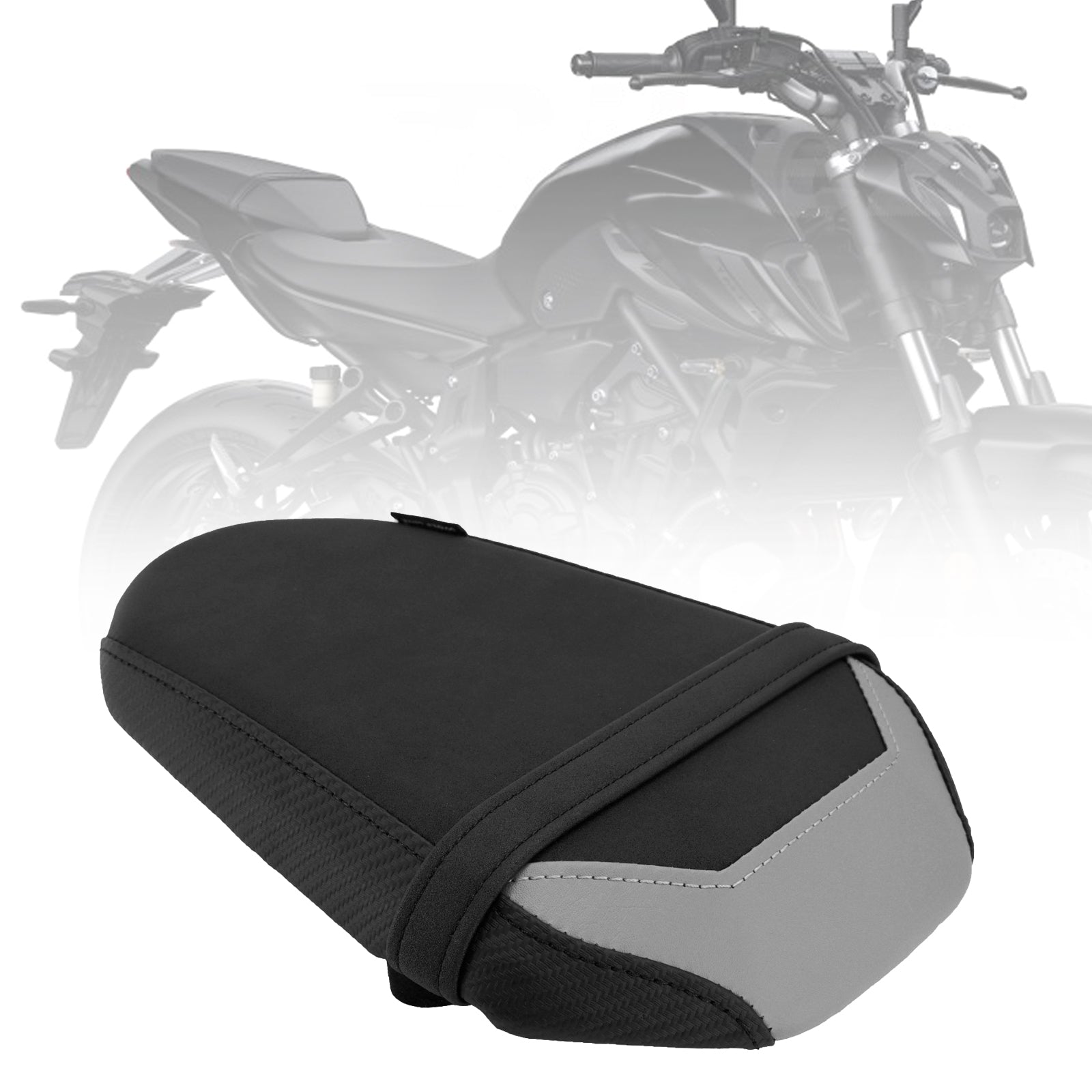 2025+ Yamaha Mt-07 Fz-07 Fz 07 Cuscino passeggero sedile posteriore piatto Pu nero