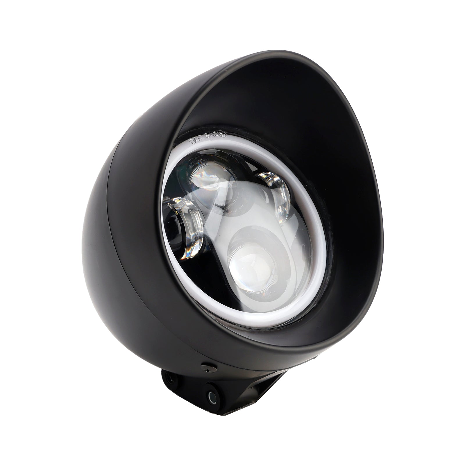 5.75" Farol universal com 4 lâmpadas, cromado, para motocicleta