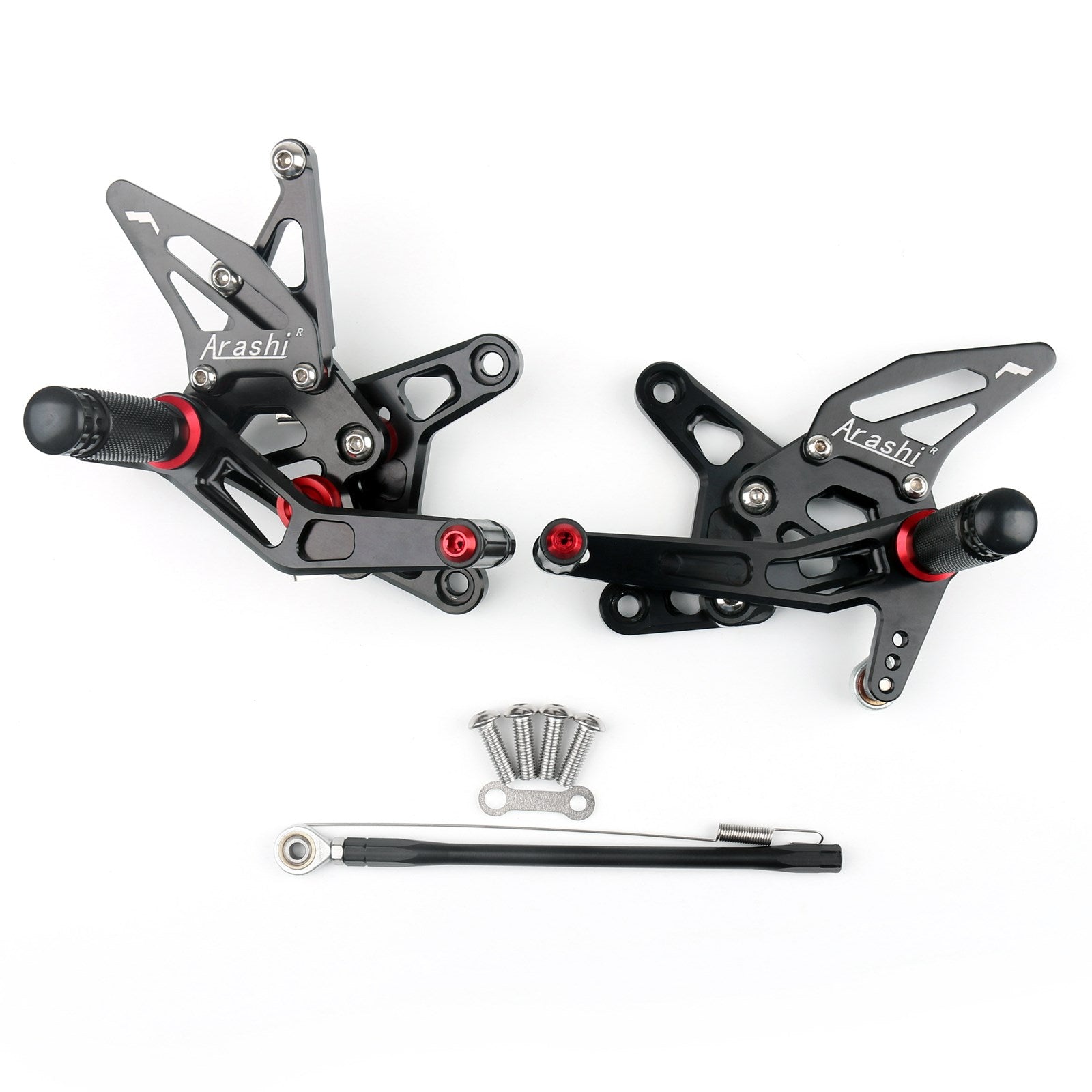 2007-2008 Kawasaki ZX6R ZX 6R Rearset Rear set Foot pegs Black