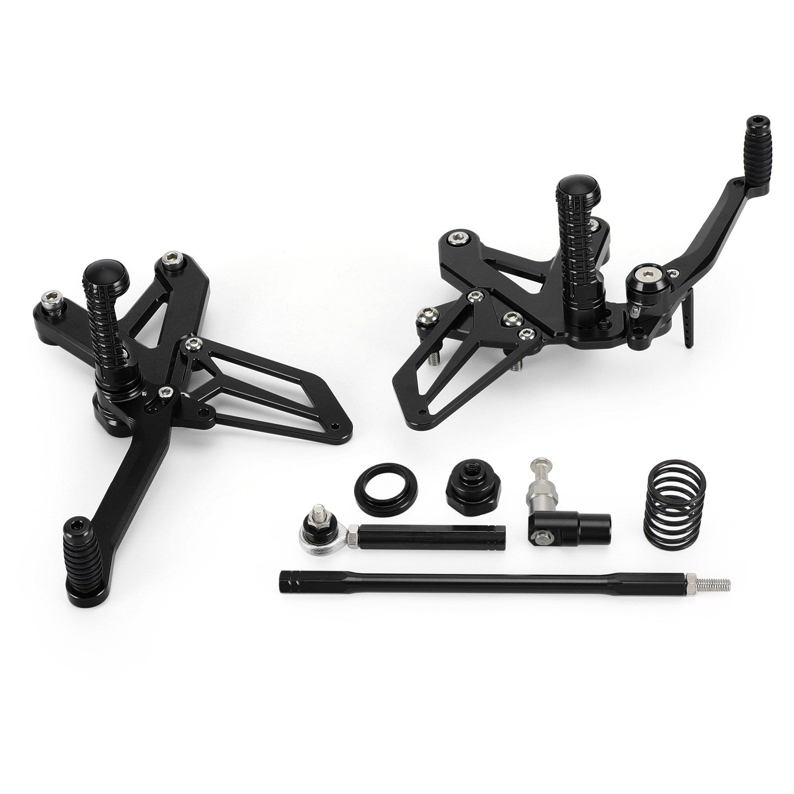 Black Rear Sets Footpegs Footrest For Kawasaki Ninja ZX-25R ZX25R 2020-2021