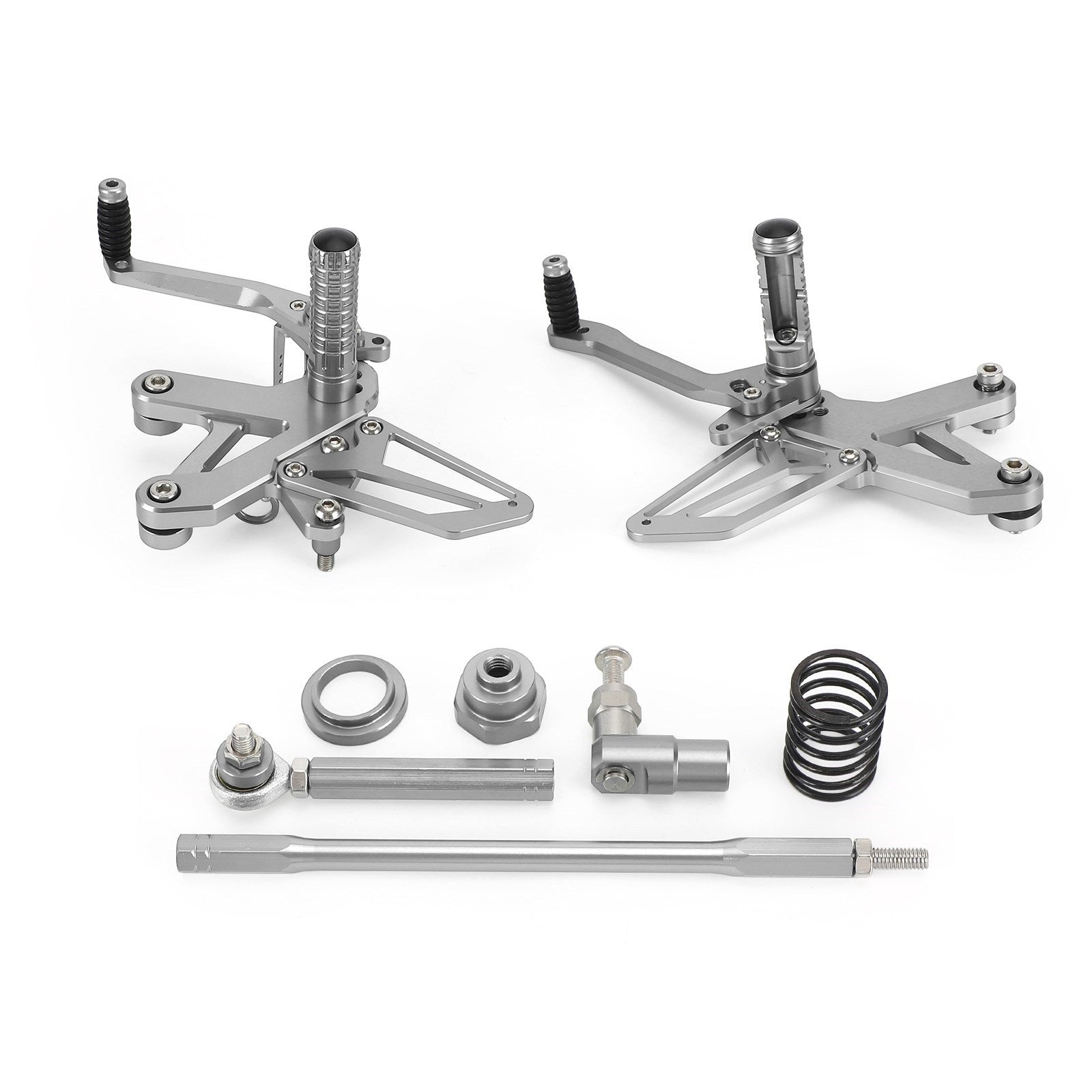 Black Rear Sets Footpegs Footrest For Kawasaki Ninja ZX-25R ZX25R 2020-2021