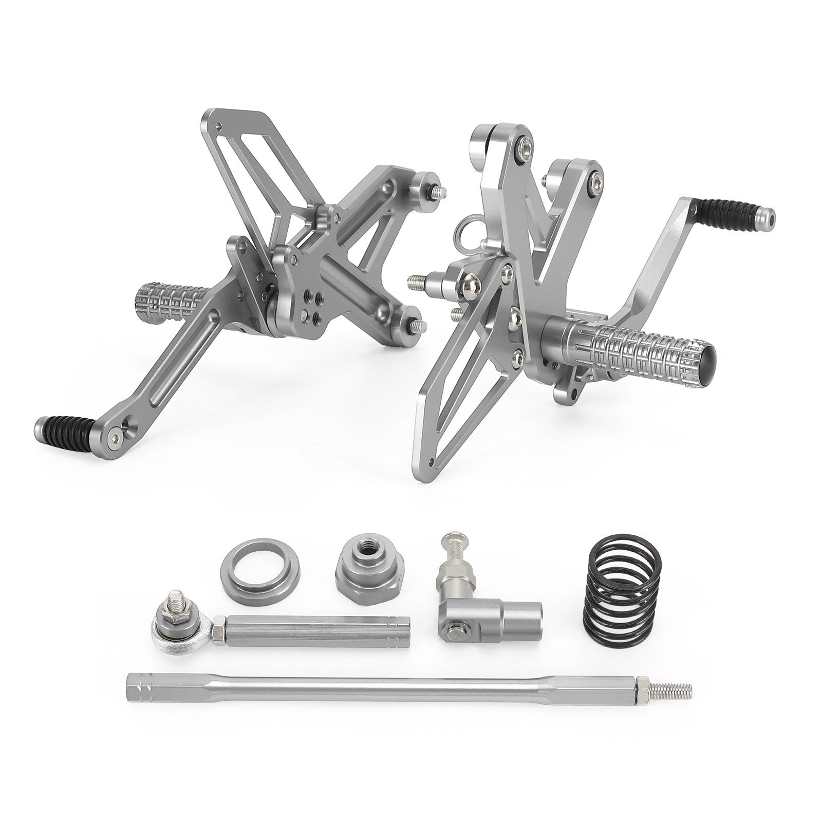 Black Rear Sets Footpegs Footrest For Kawasaki Ninja ZX-25R ZX25R 2020-2021