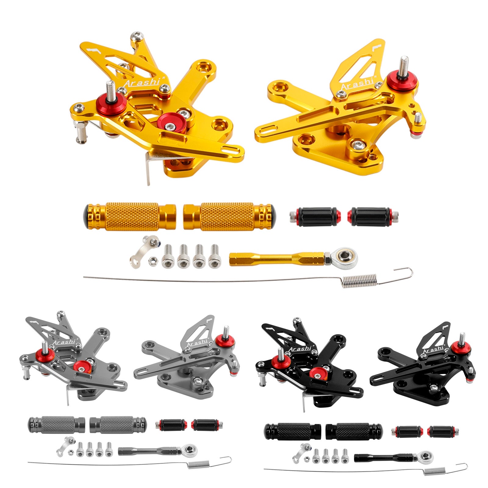 2023 Kawasaki Ninja ZX4R Racing Adjustable Rearsets Foot Pegs