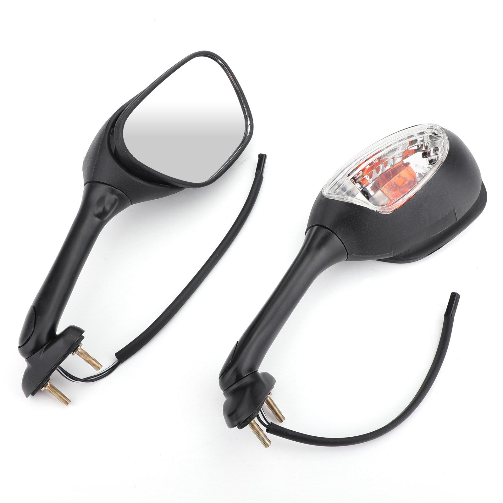 Rearview Mirrors w/Turn Signals For Suzuki GSXR600 GSX-R750 GSXR1000 2002-2015