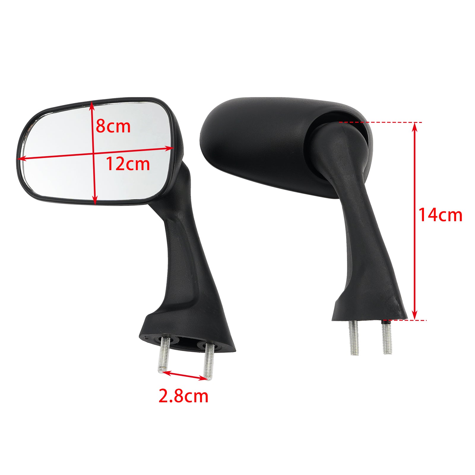 1987-1997 Honda CBR 250 400 NSR 250 SE SP VFR RVF 400 Pair Rearview Mirrors Generic