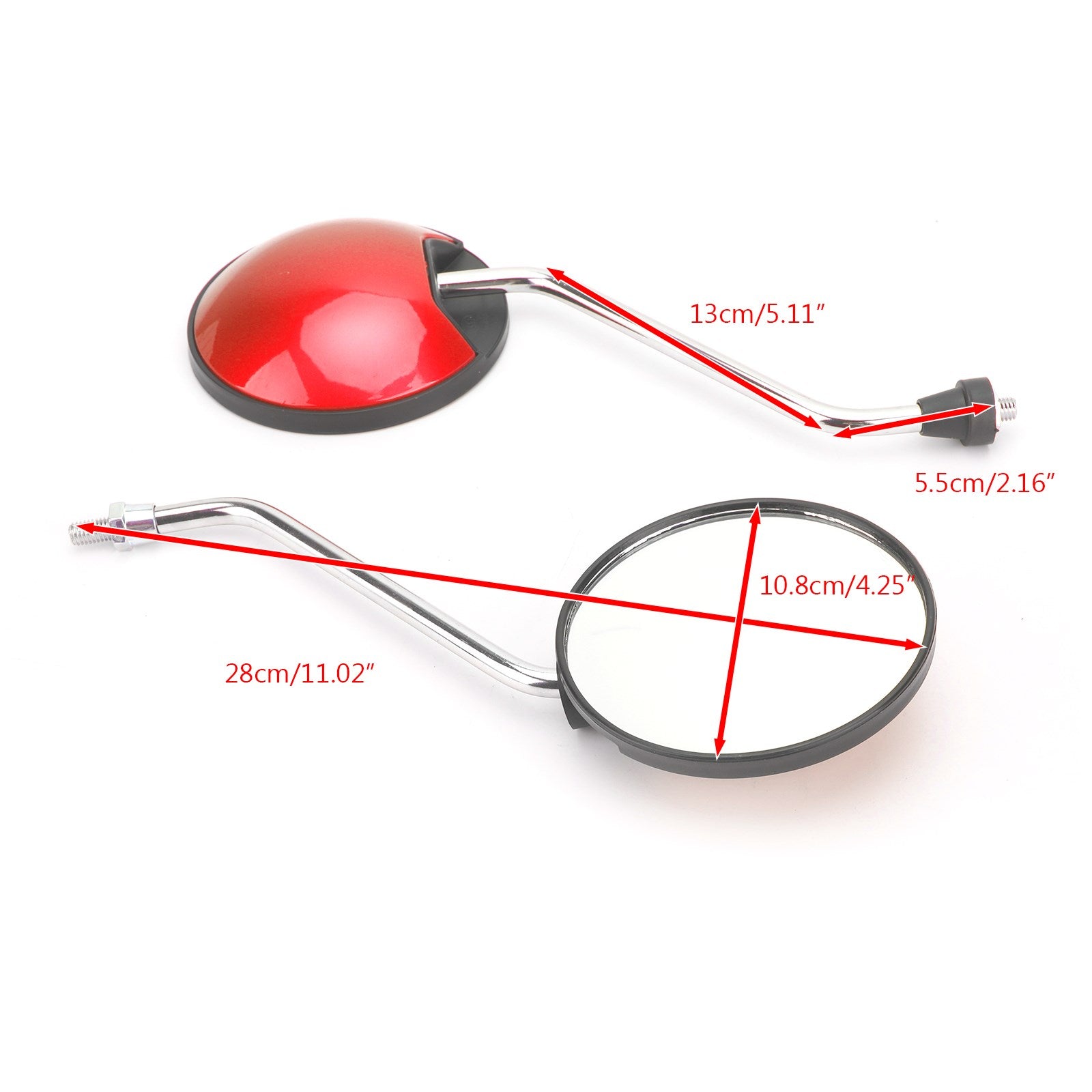 Espejos universales para ciclomotor Scooter 8mm para Vespa Piaggio Liberty 50-150cc