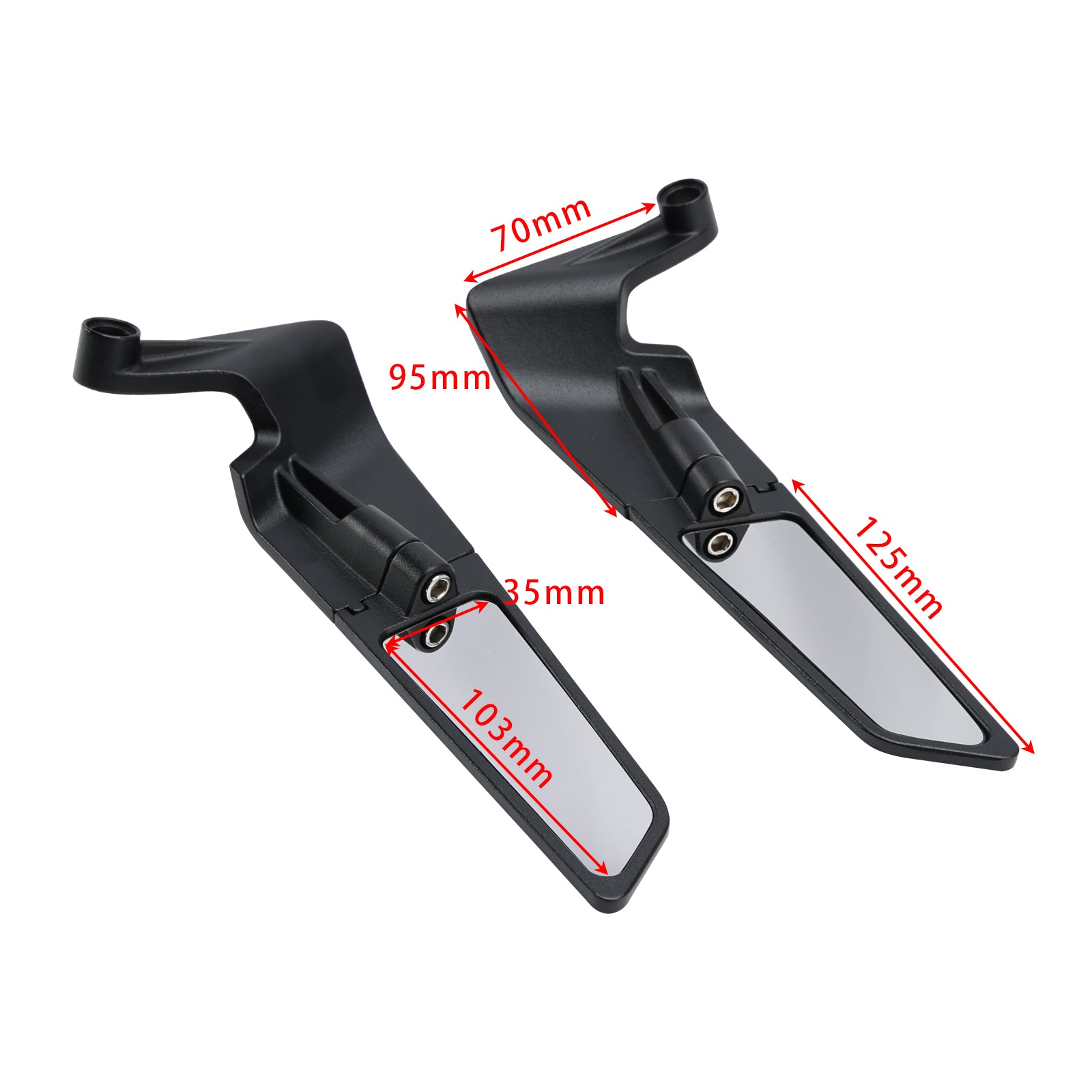 2023-2024 Ducati Monster 937+ Winglet Mirrors Pair