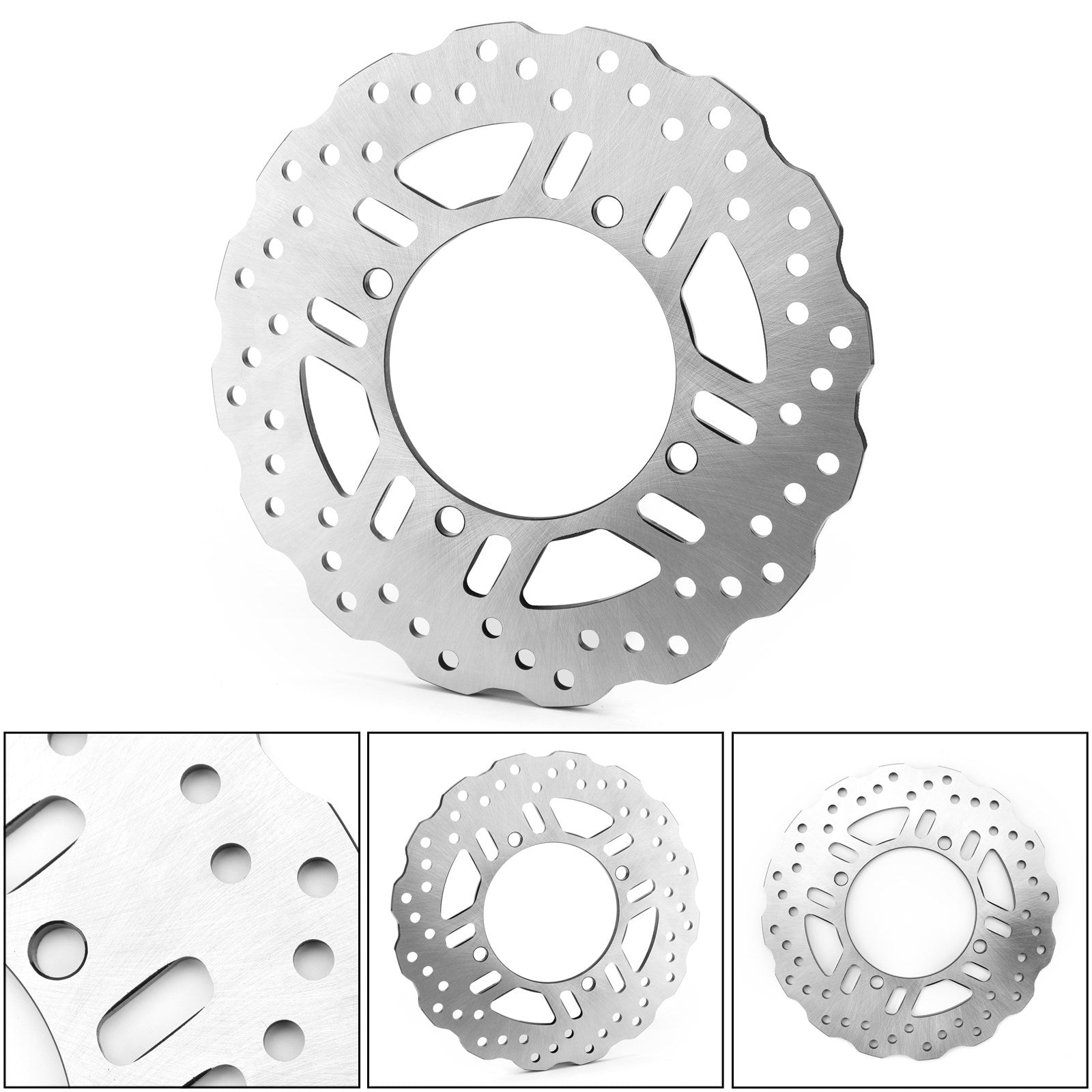 Rear Brake Rotor Disc Fit for Kawasaki Z750/R ZZR1400 ZG1400 Concours 14 07-17