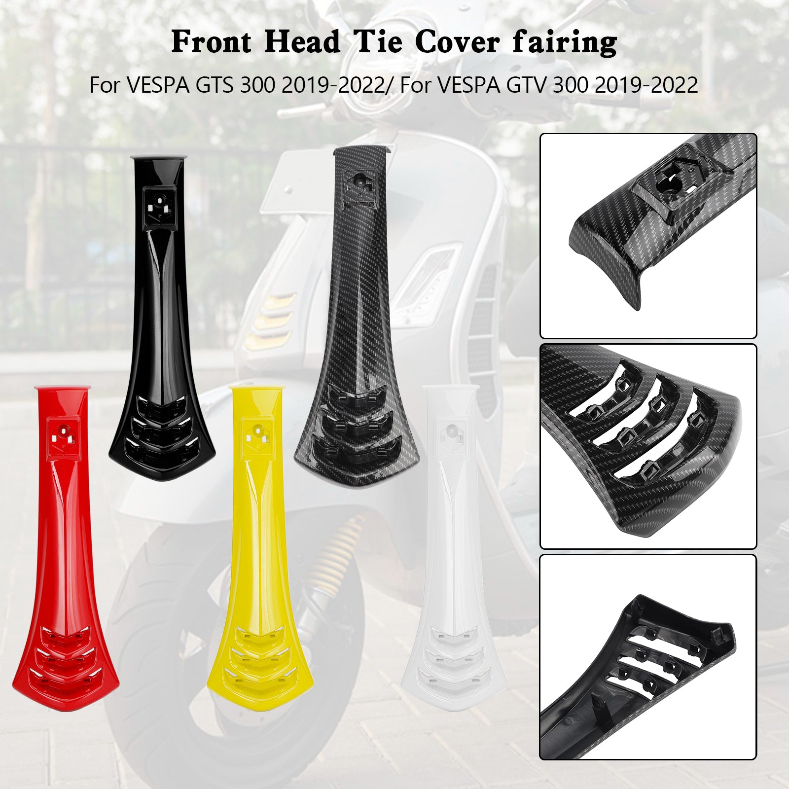 2019-2022 Vespa GTS300 GTV300 Steering Horn Head Cover fairing Tie