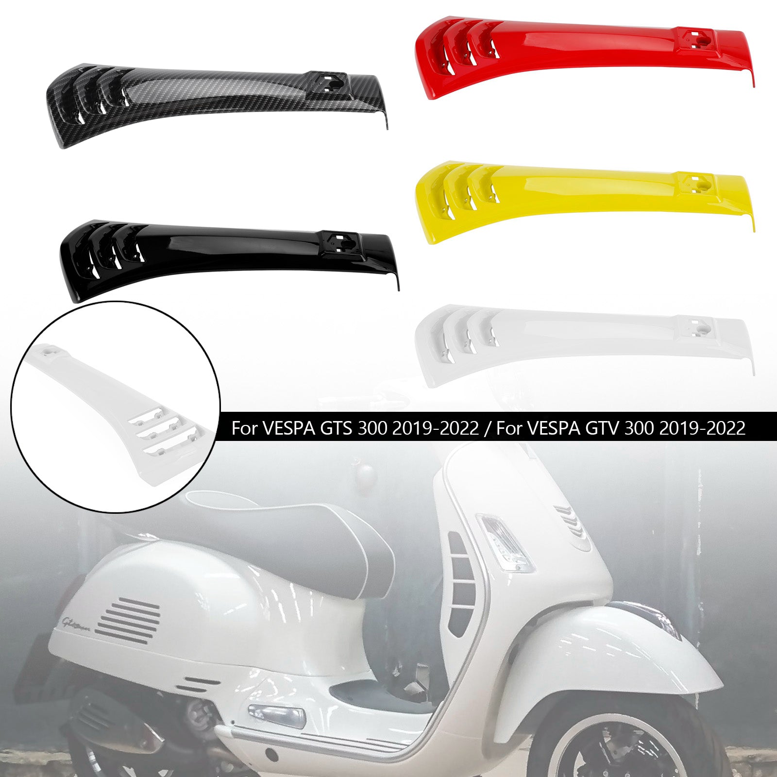 2019-2022 Vespa GTS300 GTV300 Steering Horn Head Cover fairing Tie