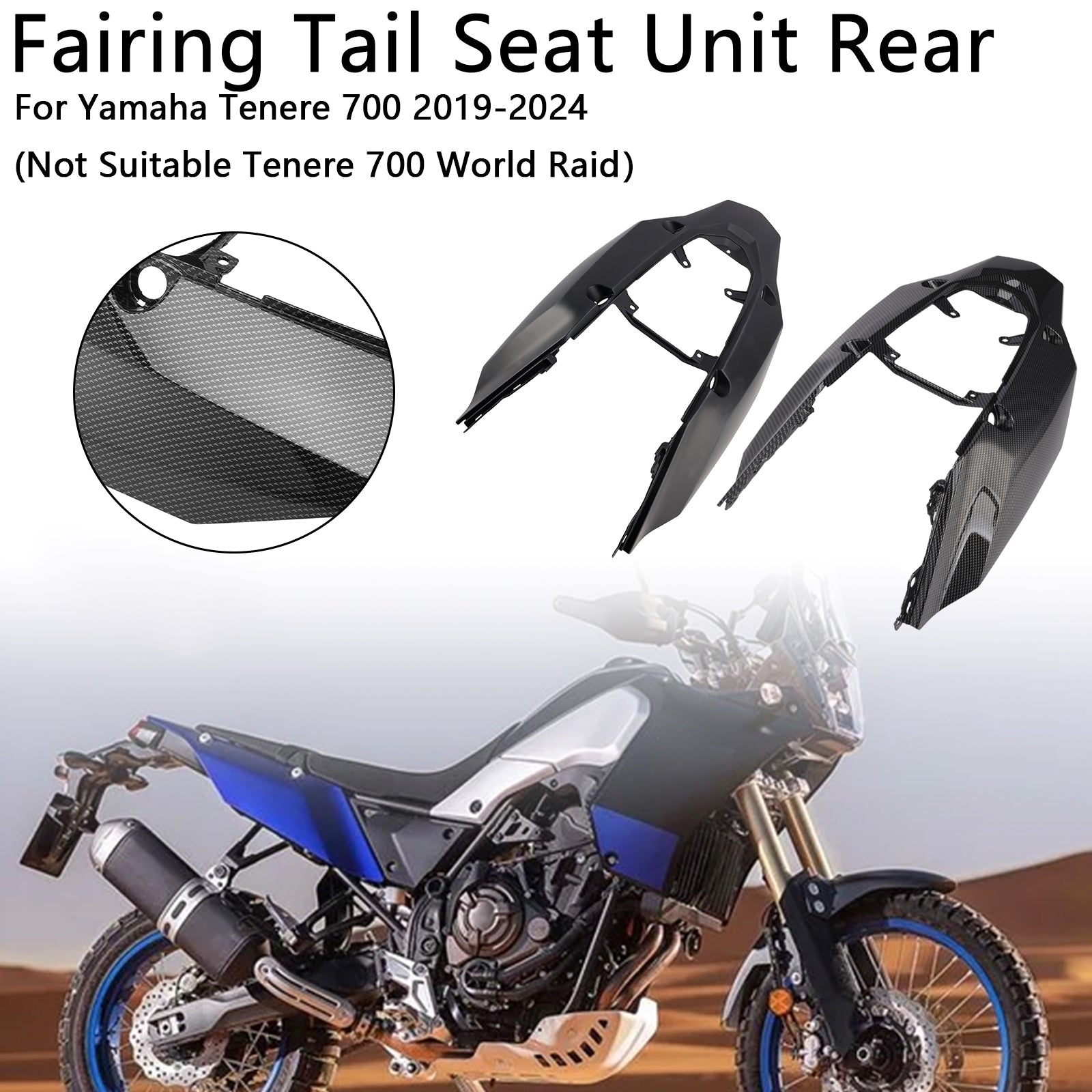 2019-2024 Yamaha Tenere 700 Fairing Tail Seat Unit Rear