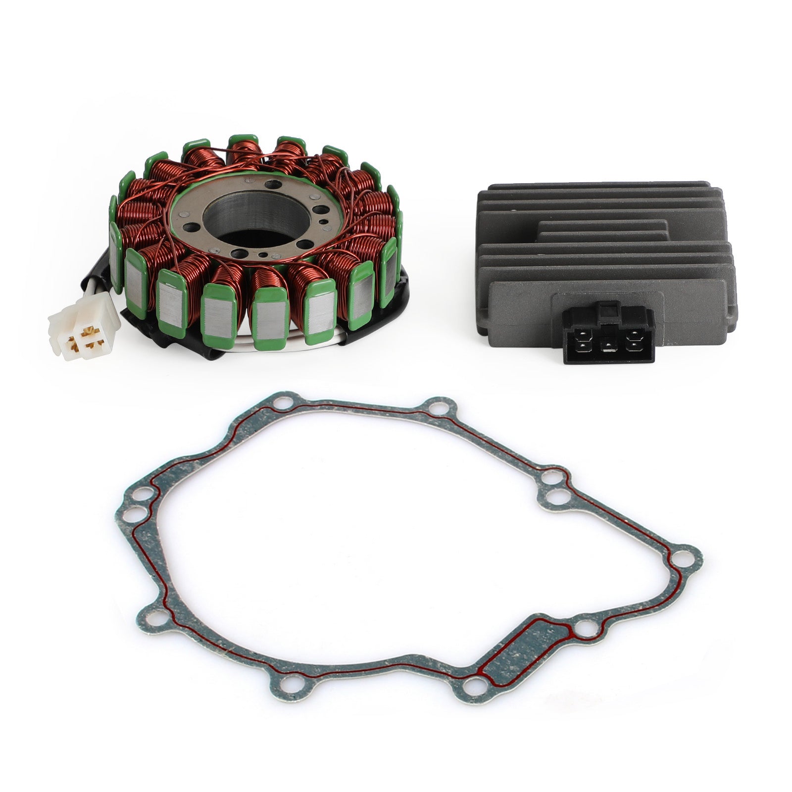 2003-2005 Yamaha YZF R6 YZF600 R6 Magneto Estator+Rectificador de voltaje+Junta 5SL-81410-00-00 Genérico