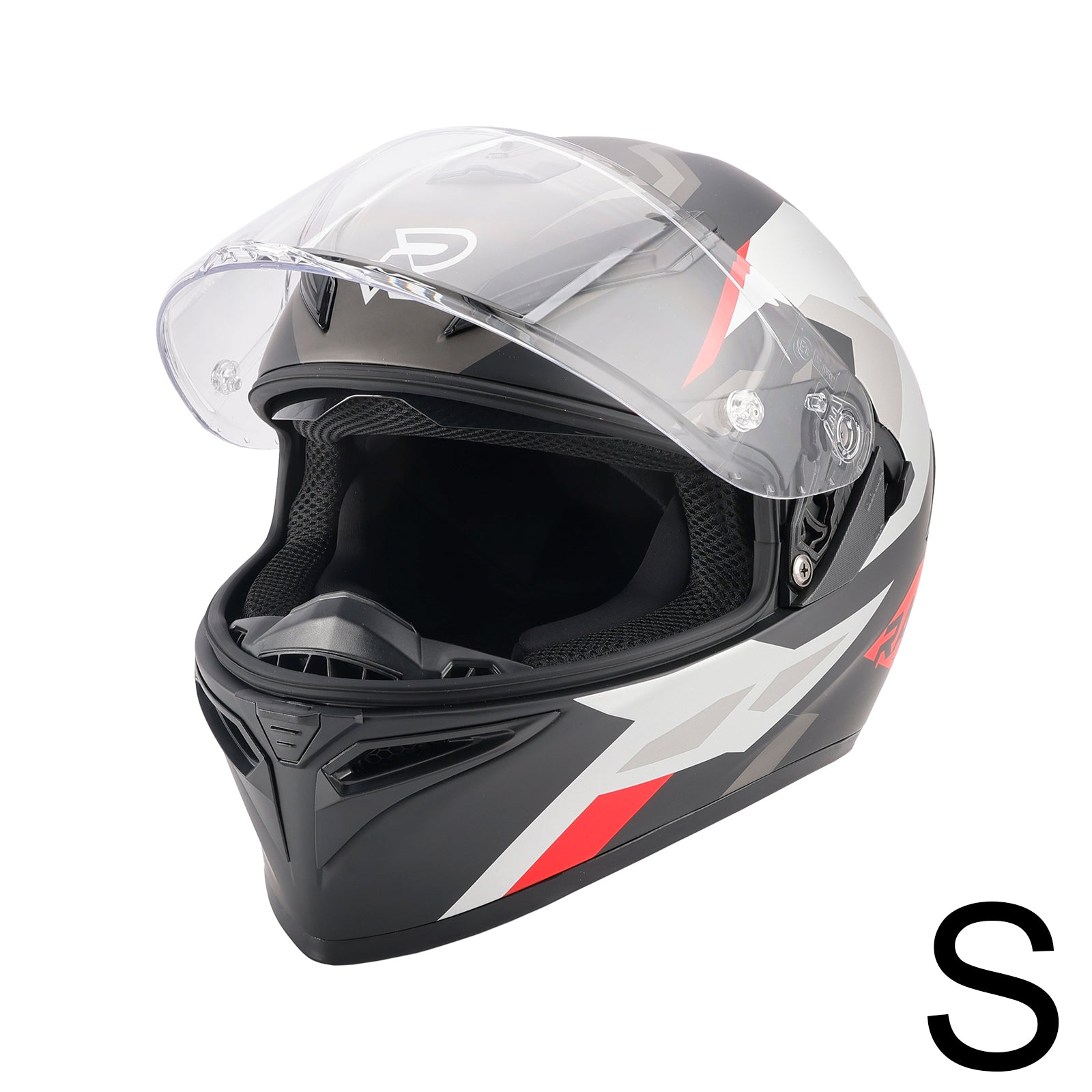 DOT Motorcycle Helmet Adult Street Full Face Red Black