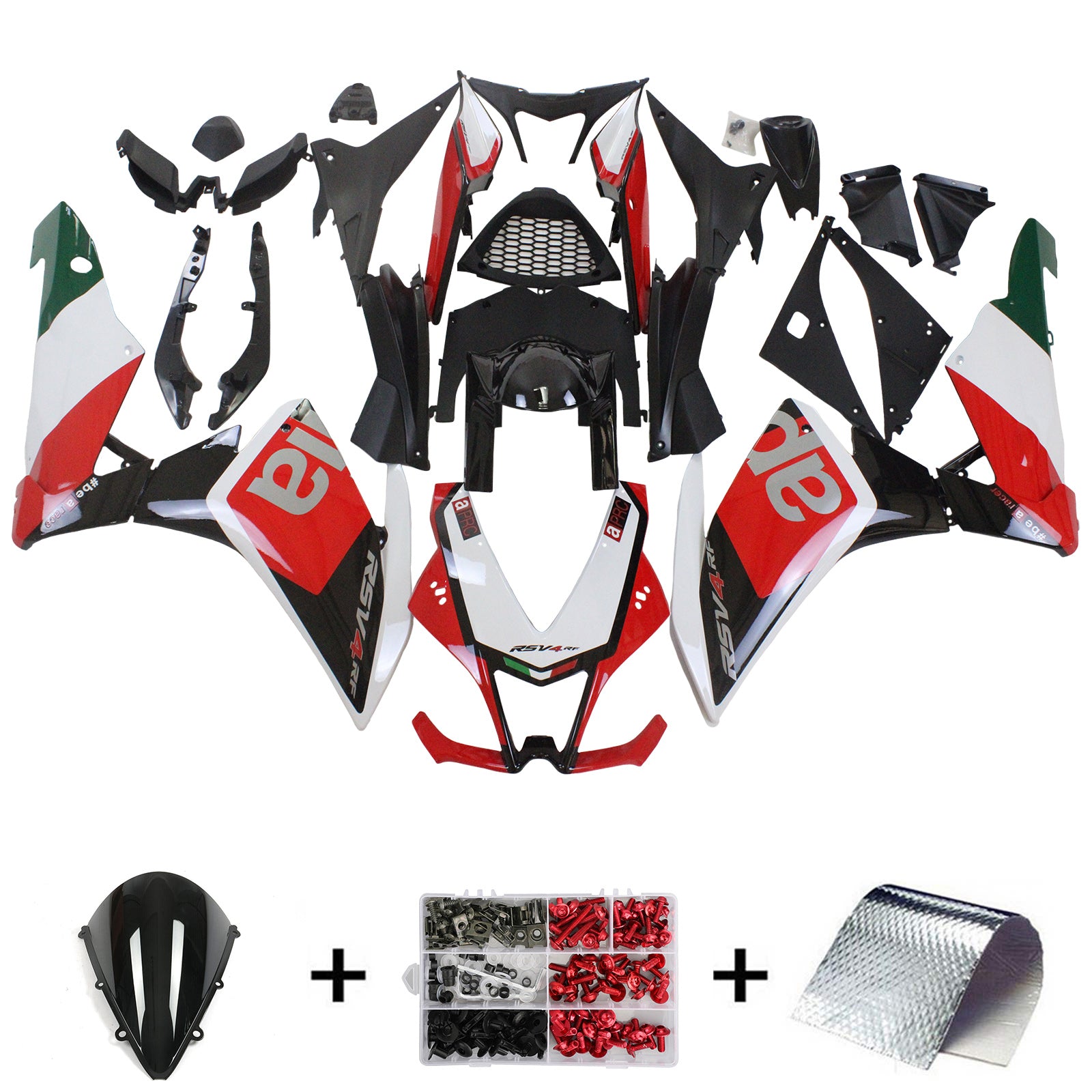 2009-2015 Aprilia RSV4 1000 Amotopart Injection Fairing Kit Bodywork Plastic ABS #101