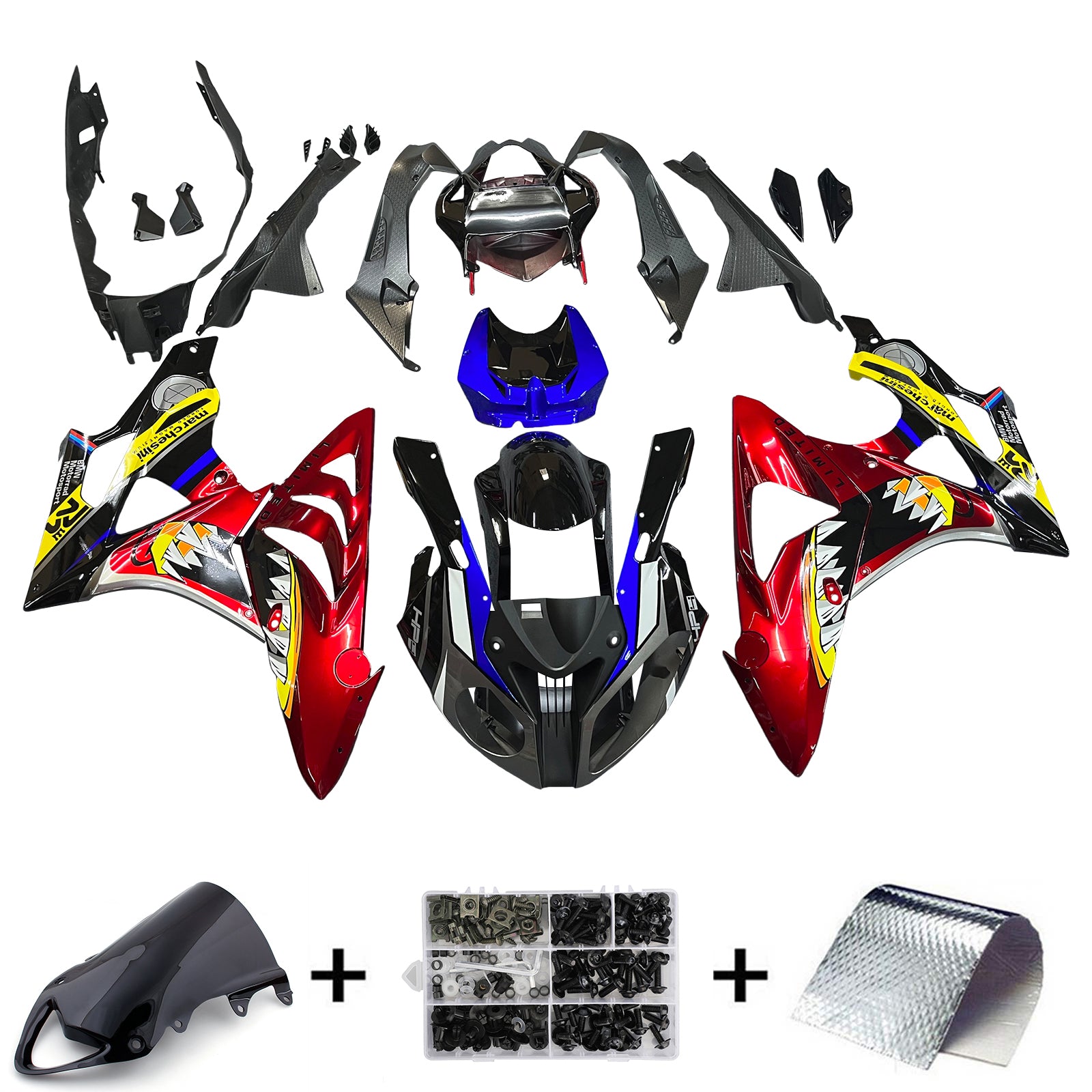 2009-2014 BMW S1000RR Injection Fairing Kit Bodywork Plastic ABS