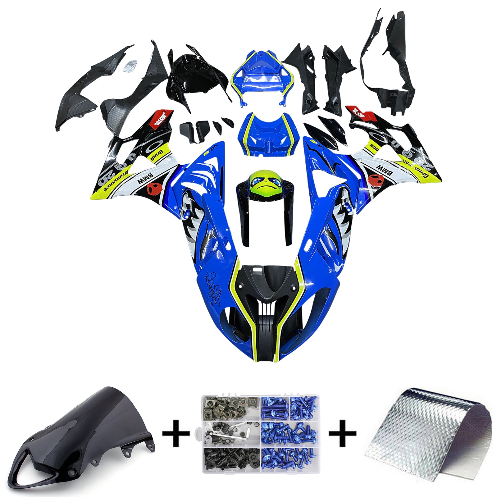 2009-2014 BMW S1000RR Fairing Kit Karosseri Plast ABS