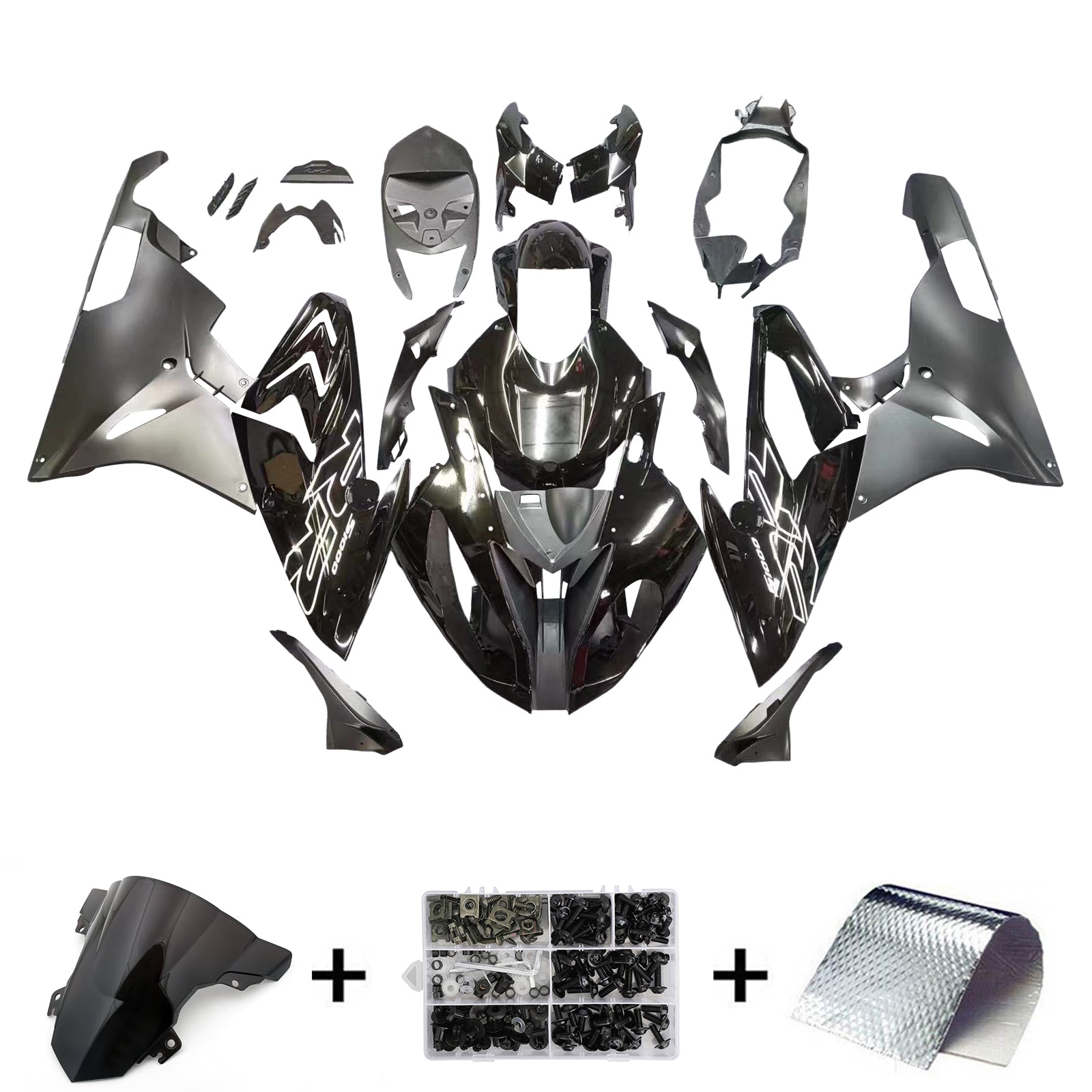 2015-2016 BMW S1000RR Amotopart Fairing Kit Bodywork Black Plastic ABS For