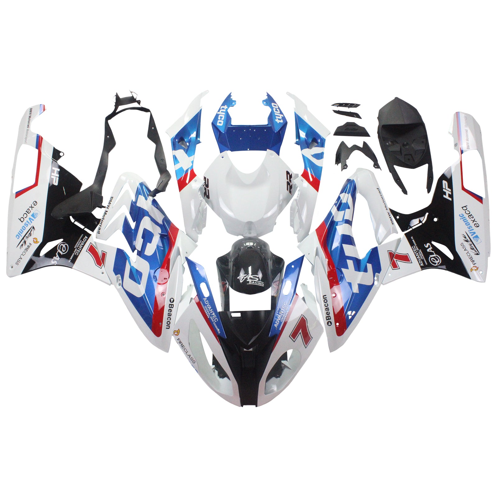 2015-2016 BMW S1000RR Injection Fairing Kit Karosseri Plast ABS Generisk