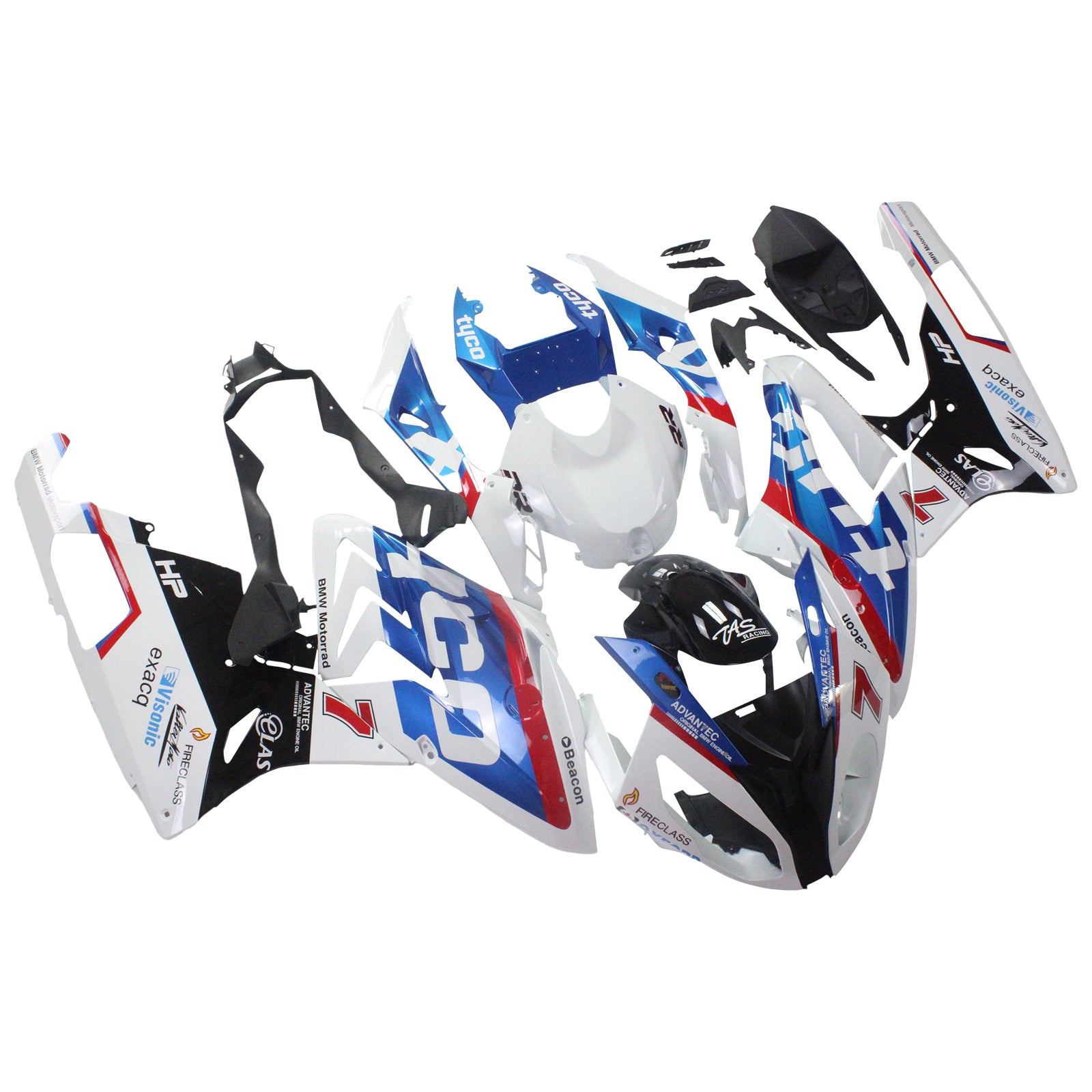 2015-2016 BMW S1000RR Injection Fairing Kit Karosseri Plast ABS Generisk