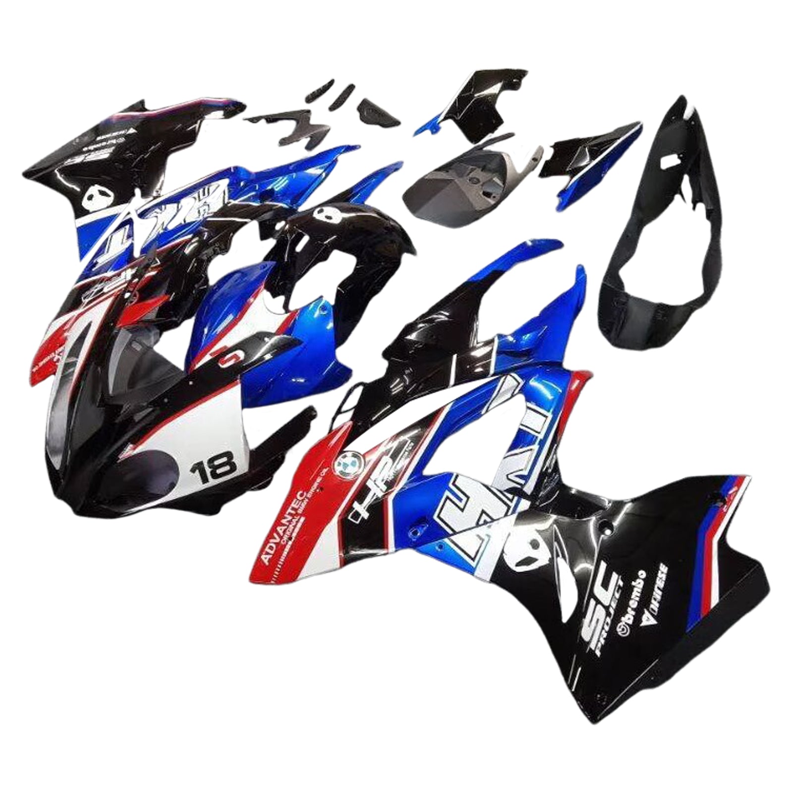 2017-2018 BMW S1000RR Kit Carénage Carrosserie Plastique ABS