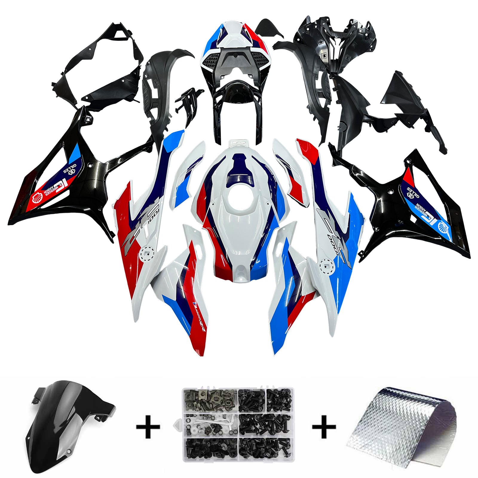 2019-2022 BMW S1000RR Amotopart Kit de carénage d'injection carrosserie plastique ABS #119