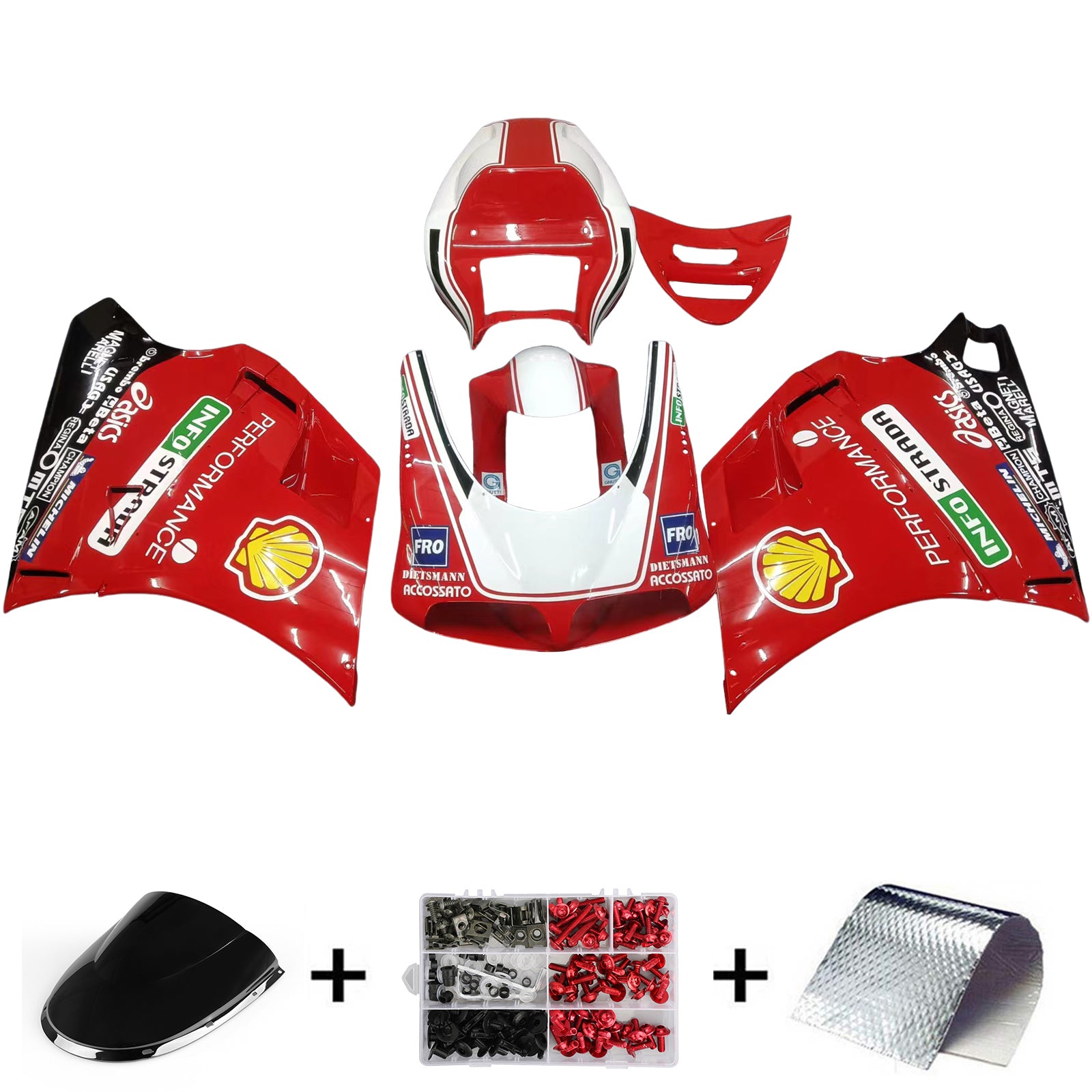 1996-2002 Ducati 996/748 Amotopart Fairing Kit Bodywork ABS #11