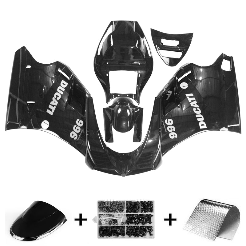 Amotopart Ducati 1996-2002 996/748 All Black Fairing Kit