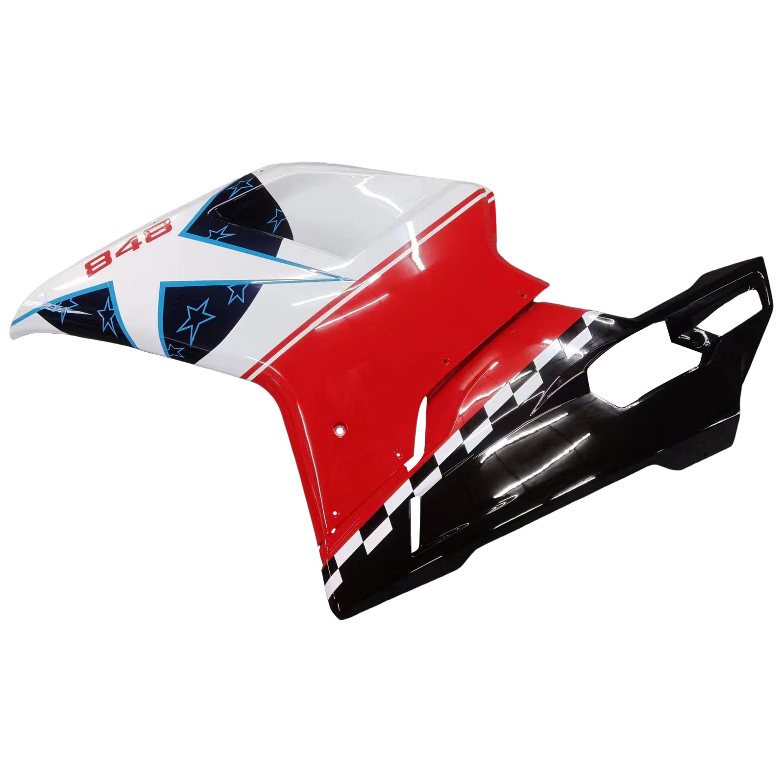 2007-2012 Ducati 1098/1198/848 Red Black Bodywork Fairing ABS Injection Mold 15# Generic