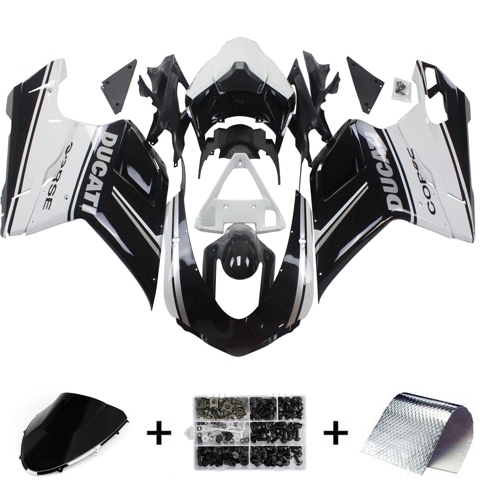 2007-2011 Ducati 1098 1198 848 ABS Fairing Kit Bodywork #102