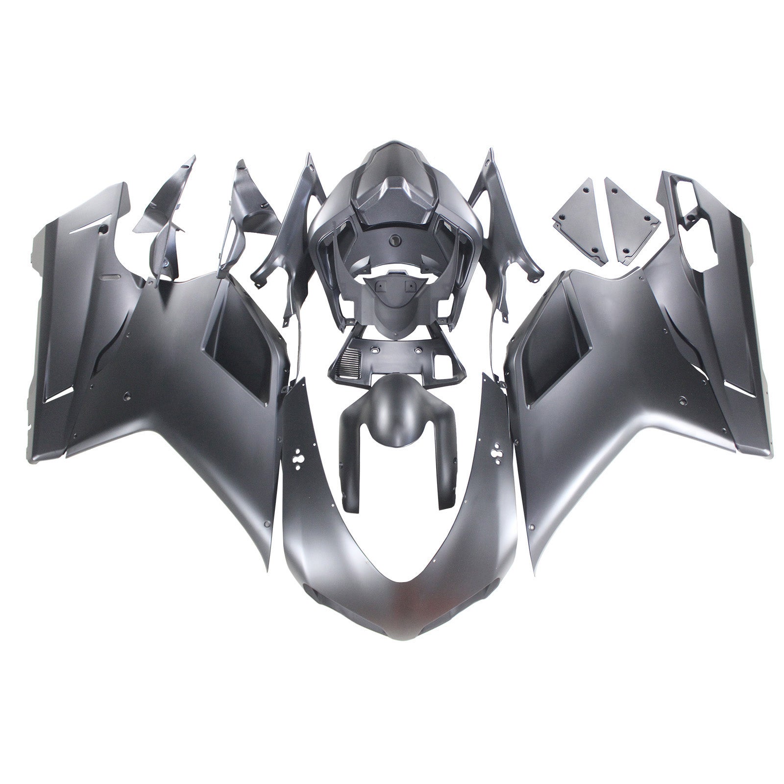 2007-2012 Ducati 1098 matzwarte kuipset