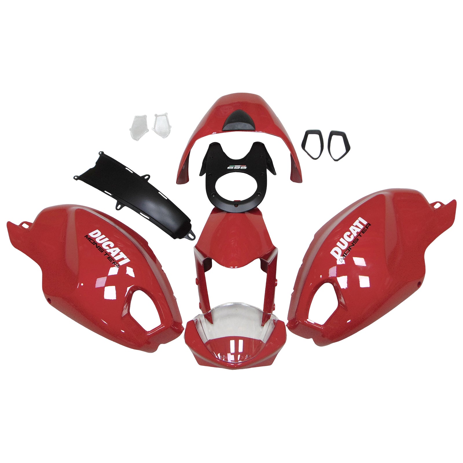 Alle år Ducati Monster 696 796 1100 S EVO Fairing Kit Karosseri