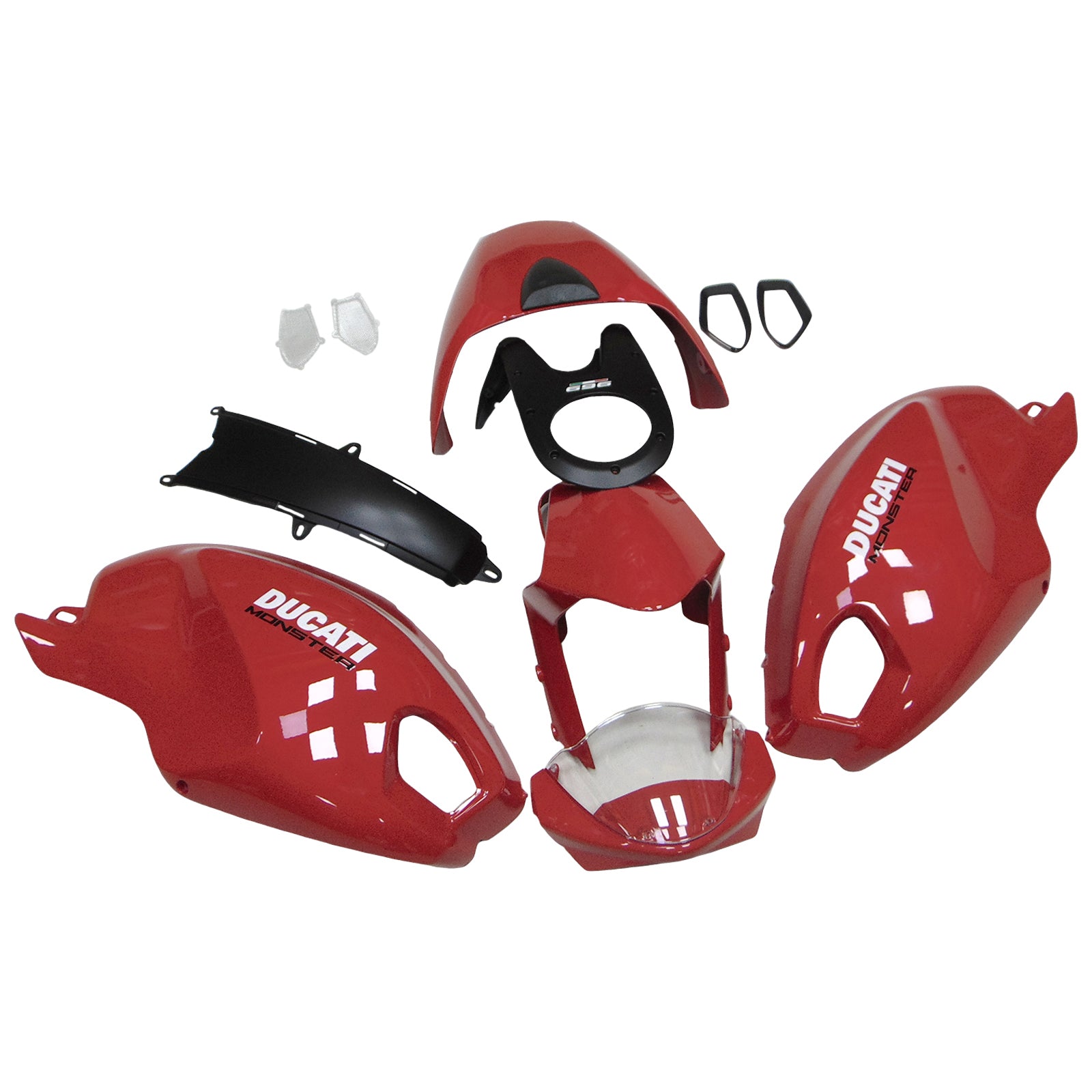 Alle år Ducati Monster 696 796 1100 S EVO Fairing Kit Karosseri