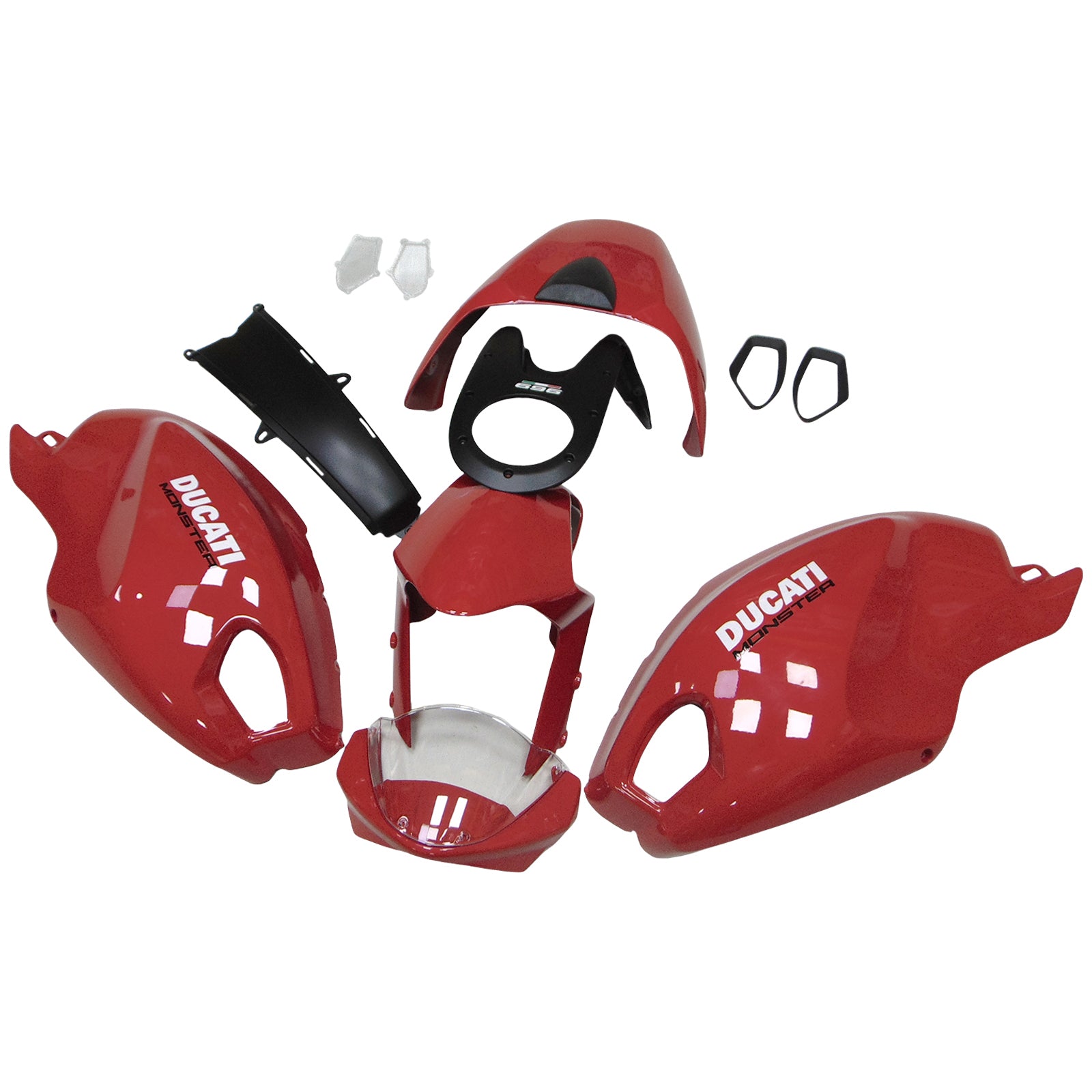 Alle år Ducati Monster 696 796 1100 S EVO Fairing Kit Karosseri